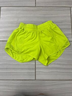 lululemon athletica Neon Yellow Athletic Running Shorts